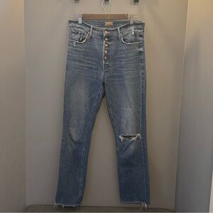 MOTHER Light Blue Straight Jeans